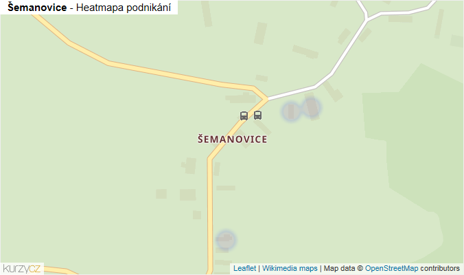 Mapa Šemanovice - Firmy v části obce.