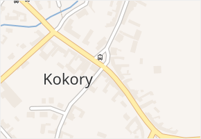 Kokory v obci Kokory - mapa části obce