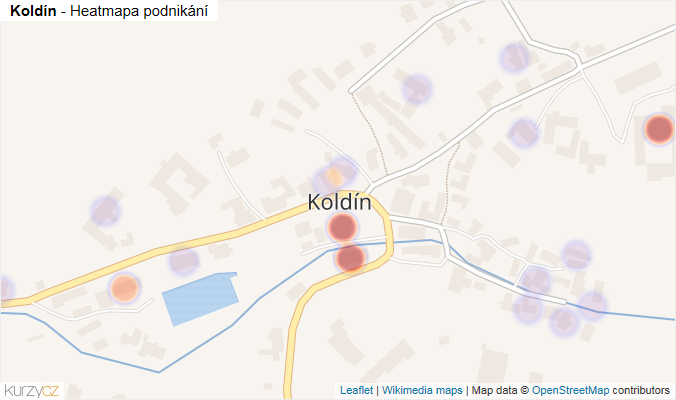 Mapa Koldín - Firmy v části obce.