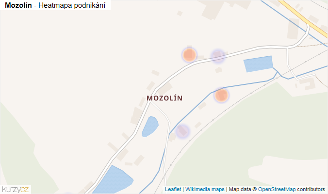 Mapa Mozolín - Firmy v části obce.