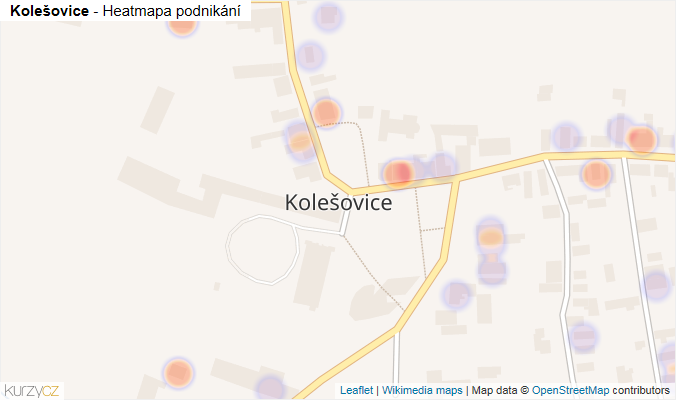Mapa Kolešovice - Firmy v části obce.