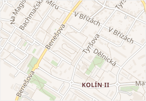 Družstevní v obci Kolín - mapa ulice
