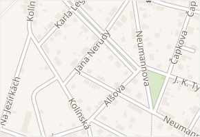 Jana Nerudy v obci Kolín - mapa ulice