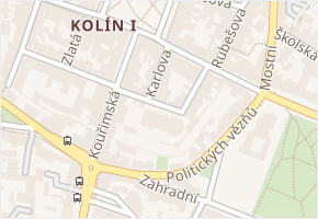 Karlova v obci Kolín - mapa ulice
