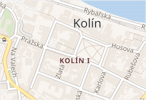 Kolín I v obci Kolín - mapa části obce