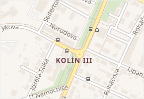 Kolín III v obci Kolín - mapa části obce