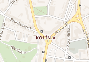 Kolín V v obci Kolín - mapa části obce