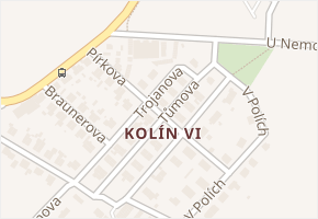 Kolín VI v obci Kolín - mapa části obce