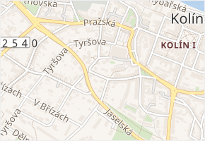 Krčínova v obci Kolín - mapa ulice