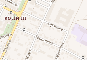 Lipanská v obci Kolín - mapa ulice