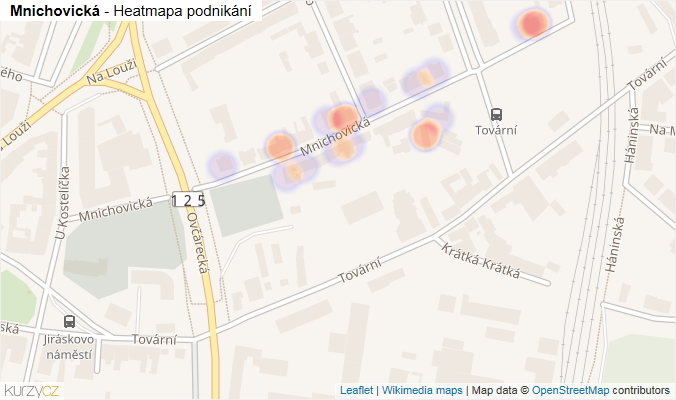 Mapa Mnichovická - Firmy v ulici.