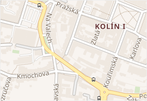 Na Hradbách v obci Kolín - mapa ulice