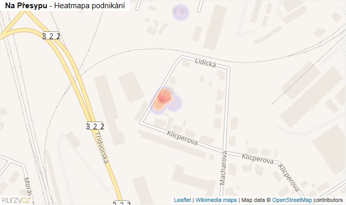 Mapa Na Přesypu - Firmy v ulici.