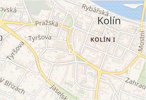 Na Valech v obci Kolín - mapa ulice