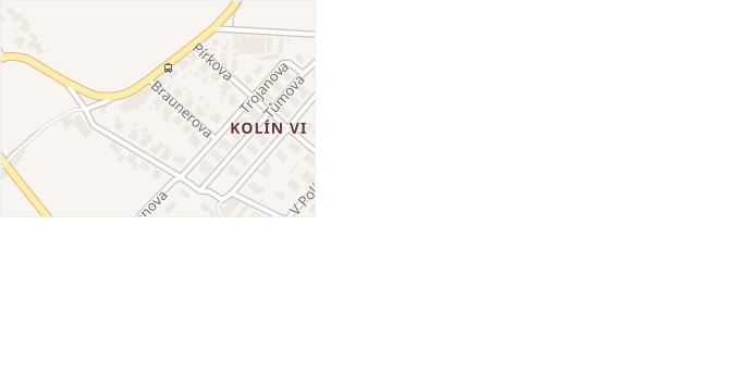 Na Výfuku v obci Kolín - mapa ulice