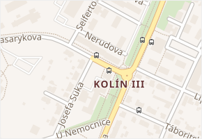 Nerudova v obci Kolín - mapa ulice