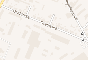 Orebitská v obci Kolín - mapa ulice