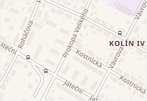 Prokopa Velikého v obci Kolín - mapa ulice