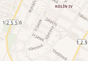 Ratibořská v obci Kolín - mapa ulice