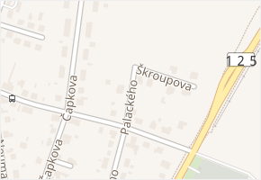 Škroupova v obci Kolín - mapa ulice