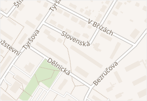 Slovenská v obci Kolín - mapa ulice