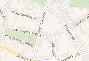 Smetanova v obci Kolín - mapa ulice