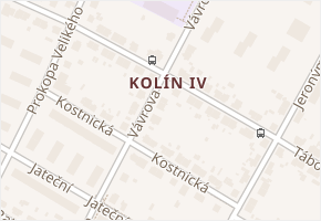 Táboritská v obci Kolín - mapa ulice