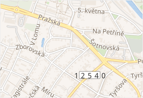 Tatranská v obci Kolín - mapa ulice