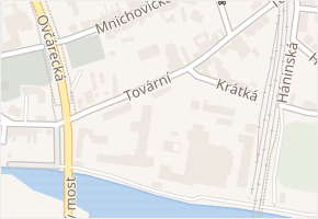 Tovární v obci Kolín - mapa ulice