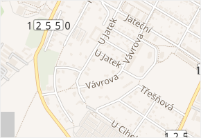 U Jatek v obci Kolín - mapa ulice