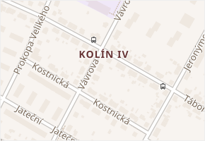 Vávrova v obci Kolín - mapa ulice