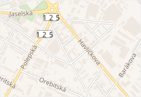 Vužanova v obci Kolín - mapa ulice