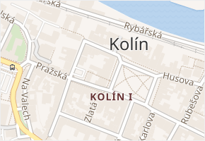 Zámecká v obci Kolín - mapa ulice