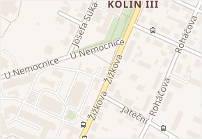 Žižkova v obci Kolín - mapa ulice