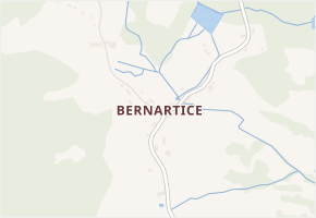 Bernartice v obci Kolinec - mapa části obce