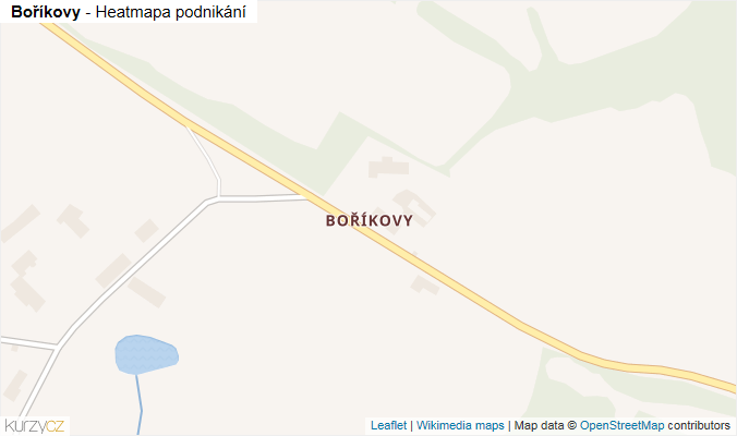 Mapa Boříkovy - Firmy v části obce.