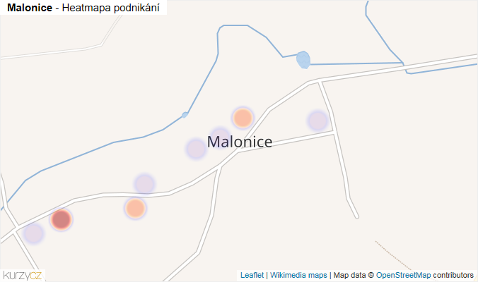 Mapa Malonice - Firmy v části obce.
