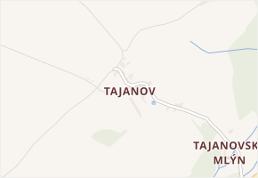 Tajanov v obci Kolinec - mapa části obce