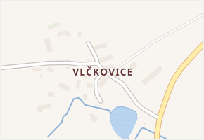 Vlčkovice v obci Kolinec - mapa části obce
