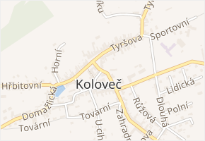 Palackého v obci Koloveč - mapa ulice