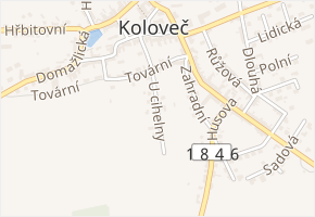 U cihelny v obci Koloveč - mapa ulice