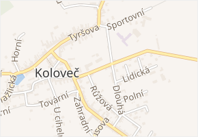 U staré fary v obci Koloveč - mapa ulice