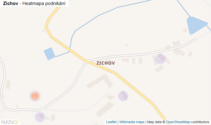 Mapa Zichov - Firmy v části obce.