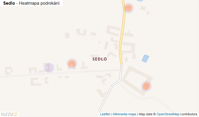 Mapa Sedlo - Firmy v části obce.