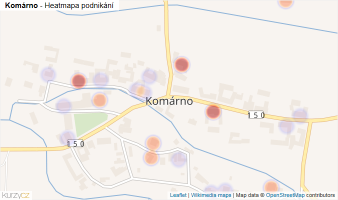 Mapa Komárno - Firmy v části obce.