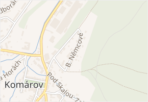 B. Němcové v obci Komárov - mapa ulice