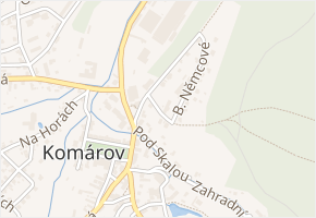 Jiráskova v obci Komárov - mapa ulice
