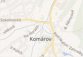 Komenského v obci Komárov - mapa ulice