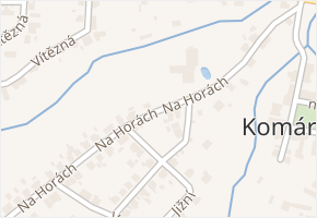 Na Horách v obci Komárov - mapa ulice