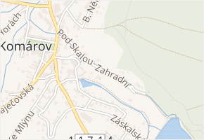 Pod Skalou v obci Komárov - mapa ulice